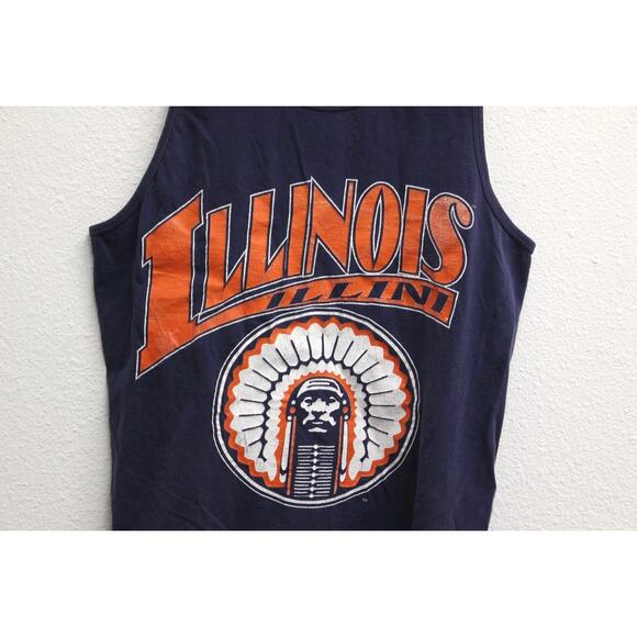 Vintage University of Illinois Fighting Illini Tank T Shirt Large - Picture 2 of 7